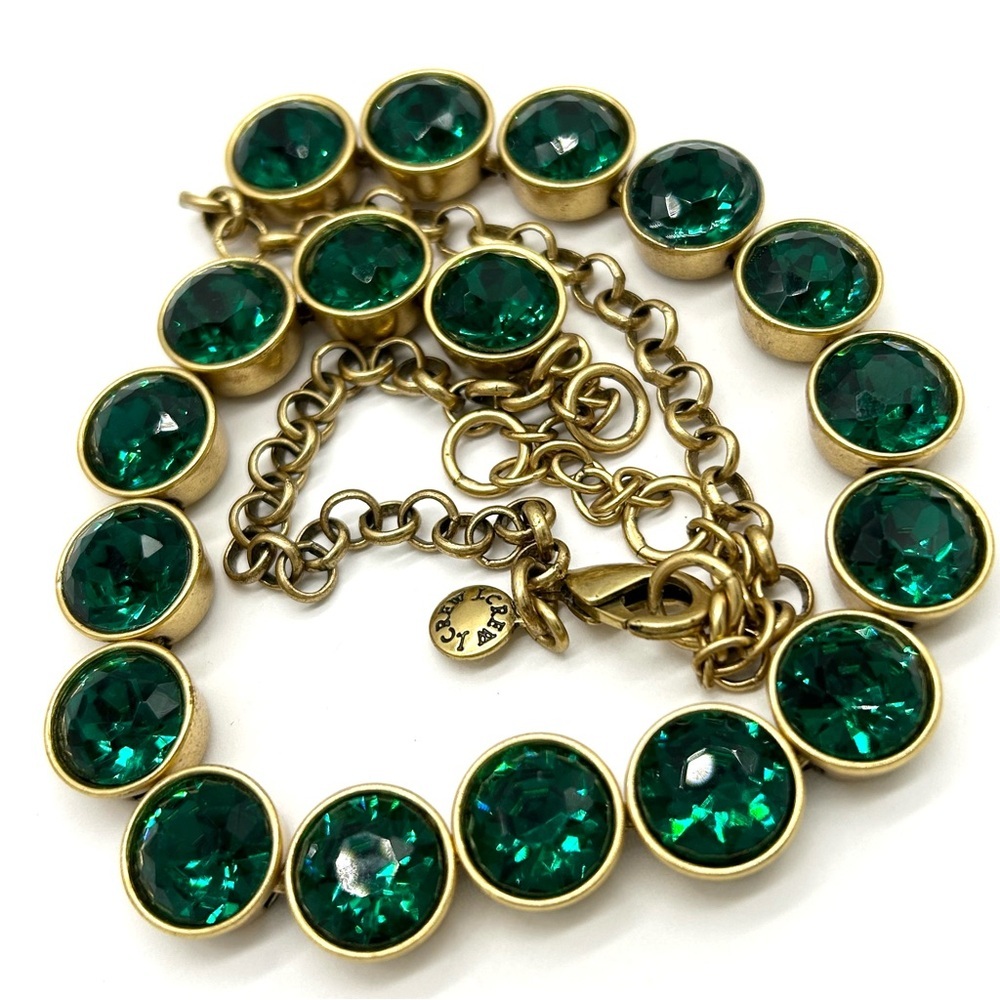 J. Crew Emerald Green Brulee Necklace